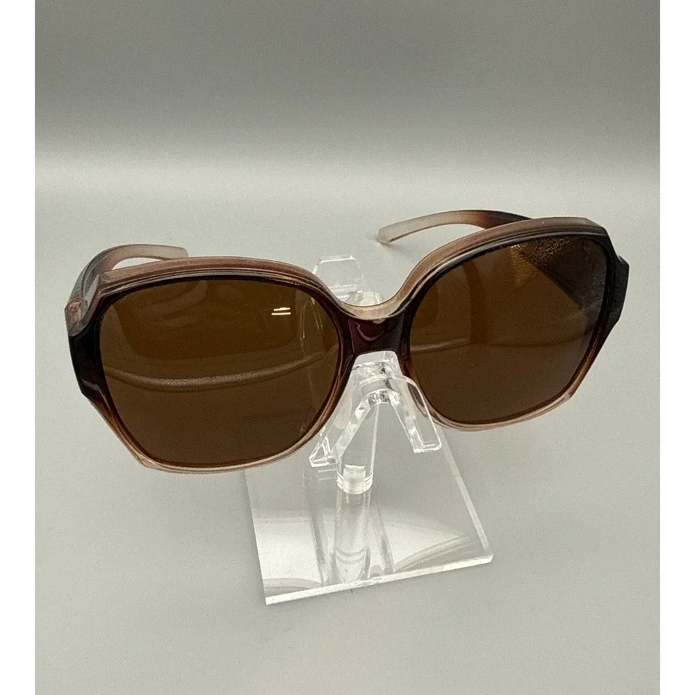 SAINT Genuine Brown/Pink Oversized  Sunglasses-Gradient Polarized Brown Lens NEW